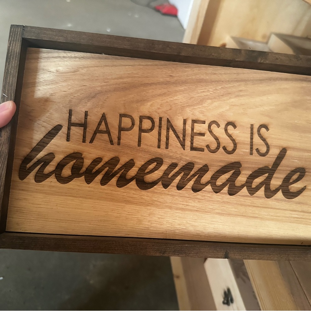 Handmade Happiness Is Homemade Wooden Sign